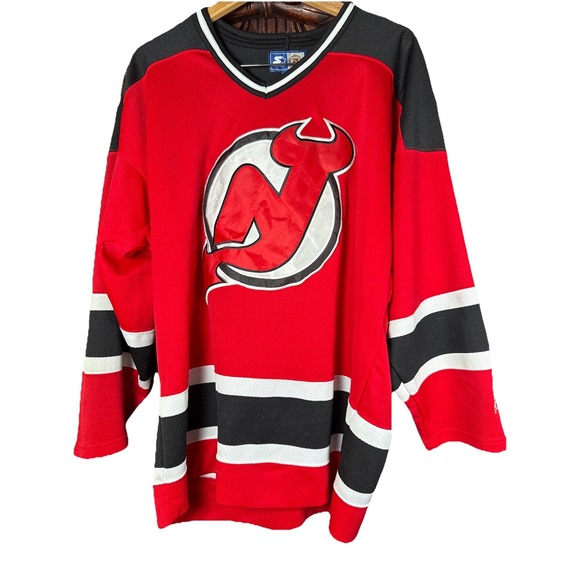 New Jersey Devils NHL Vintage 90s Maska Air-Knit Starter Red
